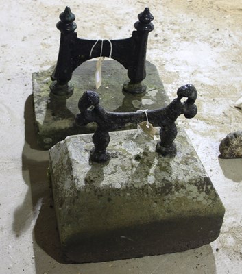 Lot 701 - Two boot scrapers on stone bases