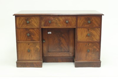 Lot 718 - A William IV mahogany kneehole dressing table,...