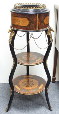 Lot 721 - A 19th Century marquetry jardiniere stand with...