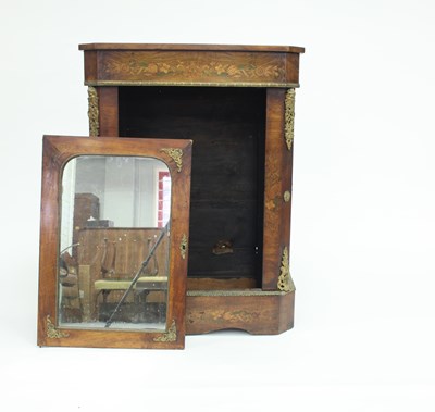 Lot 722 - A Victorian walnut side cabinet with floral...