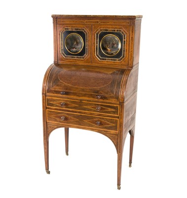 Lot 723 - A Regency burr yew, rosewood and mahogany...