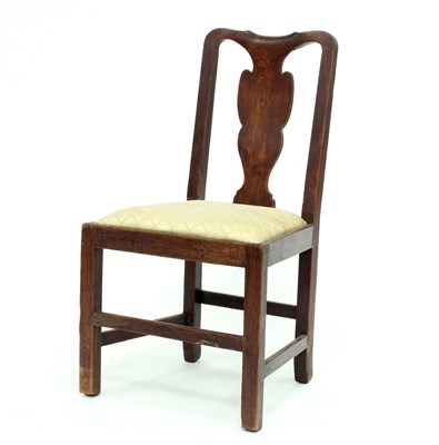 Lot 724 - A George I style dining chair with vase shaped...