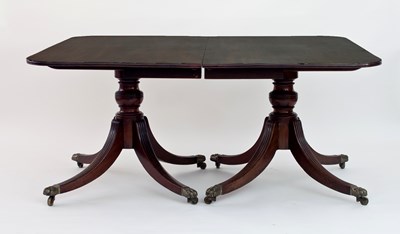 Lot 761 - A Regency mahogany two-pillar dining table...