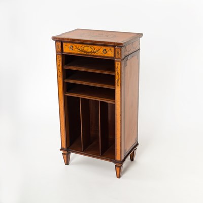 Lot 787 - A 19th Century satinwood and marquetry inlaid...