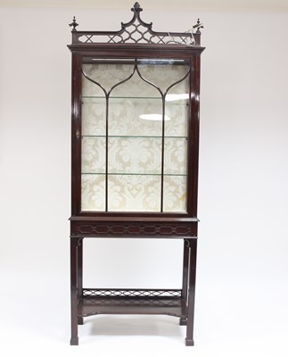 Lot 814 - A Chippendale style Edwardian mahogany display...