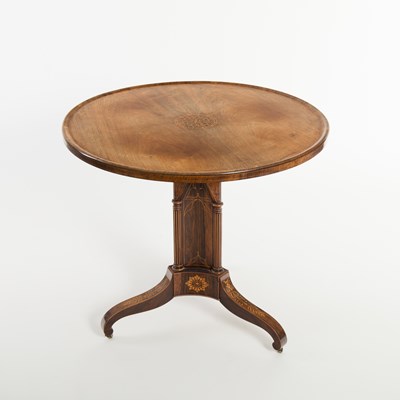 Lot 820 - A 19th Century rosewood tripod table, the...