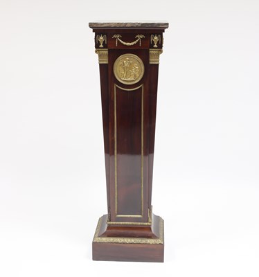 Lot 850 - A rosewood pedestal of classical design with...