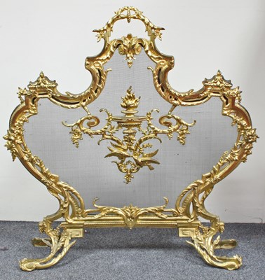 Lot 857 - A 19th Century gilt metal cartouche shaped...