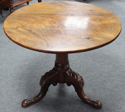 Lot 884 - A George II mahogany tripod table, the...