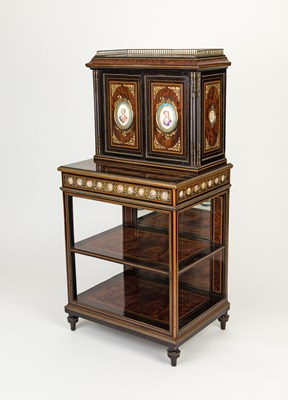 Lot 898 - A 19th Century amboyna and ebony cabinet, with...