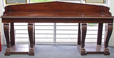 Lot 911 - A fine mahogany serving table of Regency...