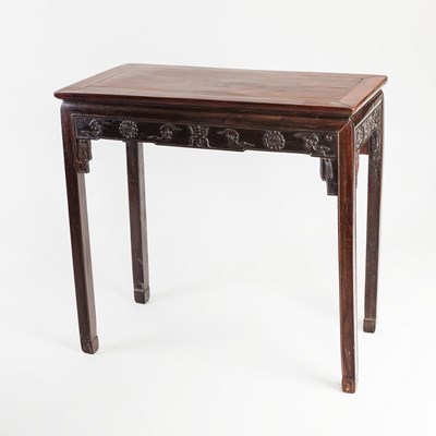 Lot 921 - A Chinese hardwood altar table, the...