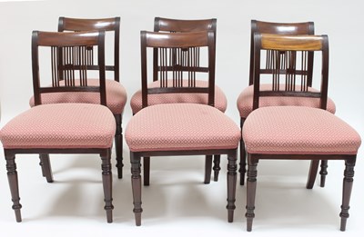 Lot 922 - A set of six Regency mahogany dining chairs...