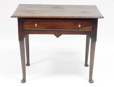 Lot 927 - A George I oak table, the rectangular top with...