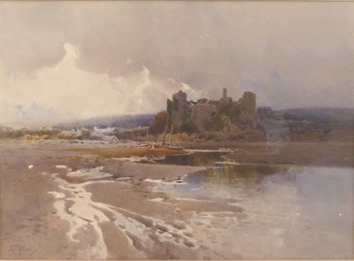 Lot 1068 - Arthur Tucker (British 1864-1929)/Castle on an...