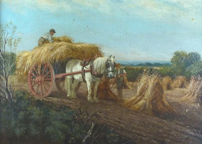 Lot 1139 - 19th Century English School/The Harvest/oil on...