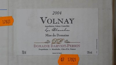 Lot 1172 - Burgundy: Domaine Darviot-Perrin, 2004, Volnay,...