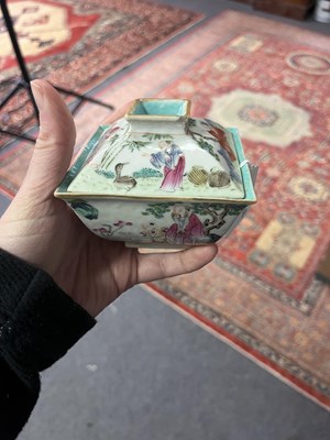 Lot 13 - A Chinese famille rose brush pot