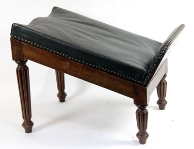 Lot 20 - A Regency mahogany gout stool, the adjustable...