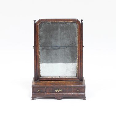 Lot 39 - A George II walnut three-drawer dressing...