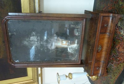 Lot 40 - A George II walnut three-drawer dressing...