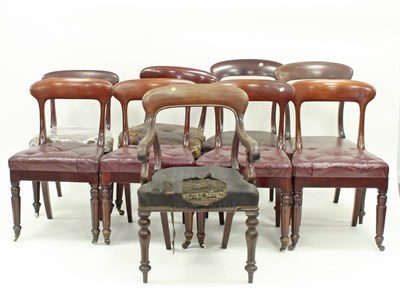 Lot 51 - A matched set of nine mahogany dining...