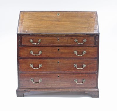 Lot 118 - A late 18th Century mahogany bureau, having a...