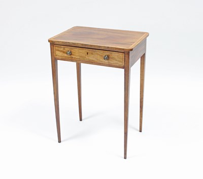 Lot 124 - A Hepplewhite period mahogany side table, the...