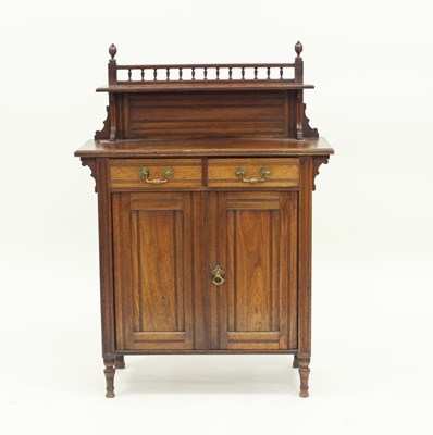 Lot 140 - An Edwardian walnut chiffonier with...