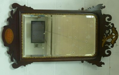 Lot 144 - A mahogany wall mirror of 18th Century design,...