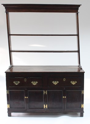 Lot 148 - An oak dresser fitted two drawers above two...