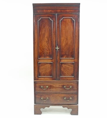 Lot 182 - A Georgian mahogany alcove cupboard with two...