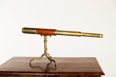 Lot 247 - A Dolland of London two-draw brass telescope...