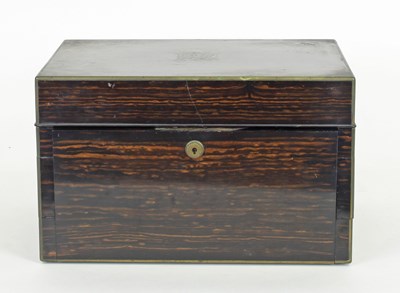 Lot 269 - A coromandel dressing case, brass bound and...