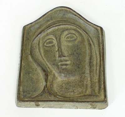 Lot 275 - A bronze plaque of the Virgin Mary, 16cm high