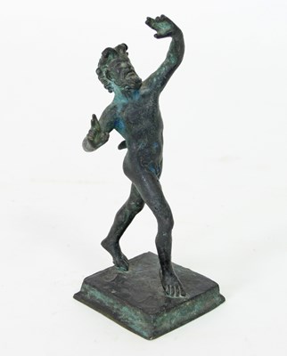 Lot 286 - A bronze figure of a dancing faun, after the...