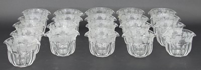 Lot 302 - Twenty-one 19th Century cut and engraved glass...