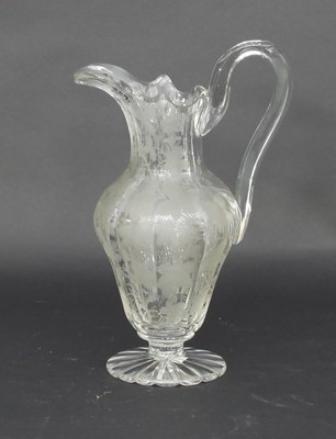 Lot 304 - A fine cut glass jug, 19th Century, cut and...