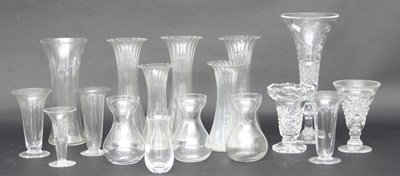 Lot 310 - A collection of seventeen cut and plain glass...