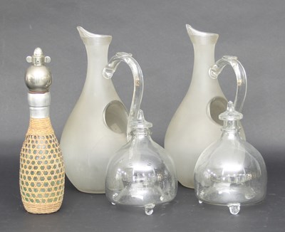 Lot 312 - A pair of Philips & Son glass lemonade jugs,...