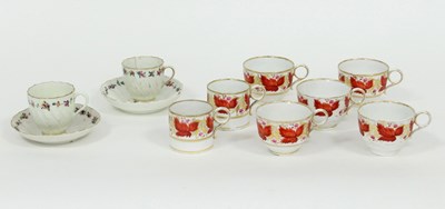 Lot 351 - Two Chelsea Derby tea cups and saucers and a...