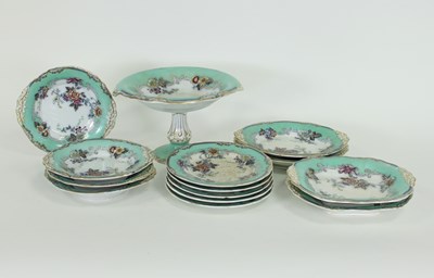 Lot 360 - A Staffordshire part dessert service, transfer...