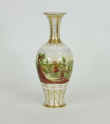 Lot 366 - An English 19th Century porcelain painted vase,...