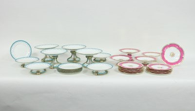 Lot 402 - A Minton porcelain dessert service, decorated...