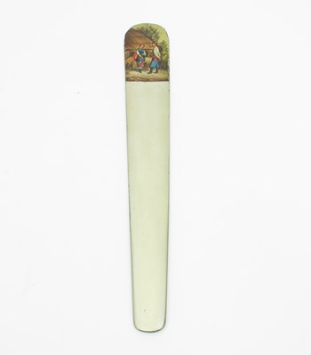 Lot 442 - A Russian lacquer paper knife, Lukutin,...