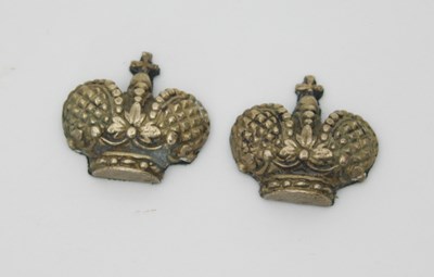 Lot 455 - Two cast metal Imperial crowns