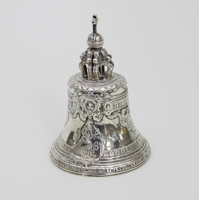 Lot 467 - A Russian silver table bell in the form of The...