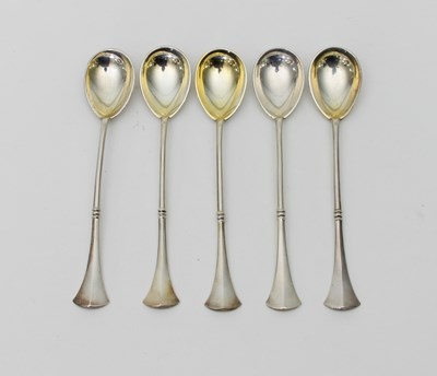 Lot 472 - A set of five Russian 84 standard silver...