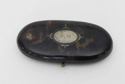 Lot 485 - A 19th Century tortoiseshell cased necessaire,...