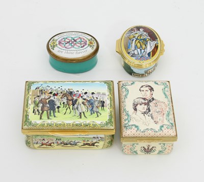 Lot 498 - A Halcyon Days limited edition enamel box...